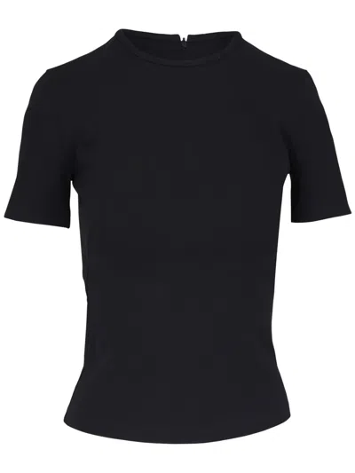 Akris Punto Short-sleeve Top In Black