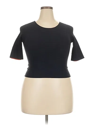 Pre-owned Akris Punto Short Sleeve Turtleneck In Black