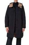 Akris Punto Signature Techno Dot Quilt Reversible Parka In Black-caramel