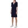 Akris Punto Signature Tipped Polo Sweater Dress In Ink-cream