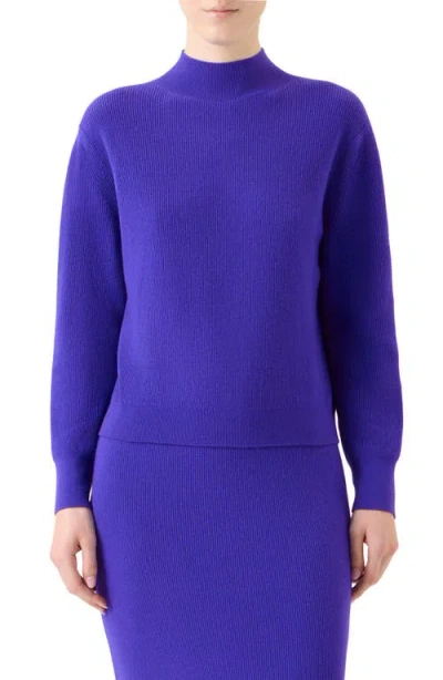 AKRIS PUNTO AKRIS PUNTO SIGNATURE VIRGIN WOOL & CASHMERE MOCK NECK SWEATER