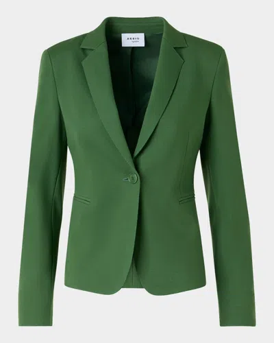 Akris Punto Signature Viscose Jersey Single-breasted Jacket In Green