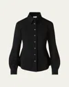 Akris Punto Signature Viscose Jersey Slim Shirt In Black