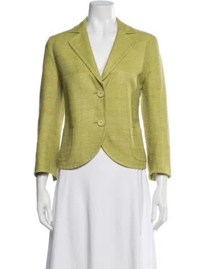 Pre-owned Akris Punto Silk Blazer In Green