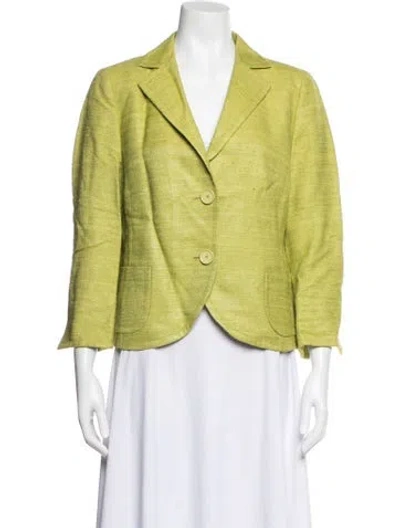 Pre-owned Akris Punto Silk Blazer In Green