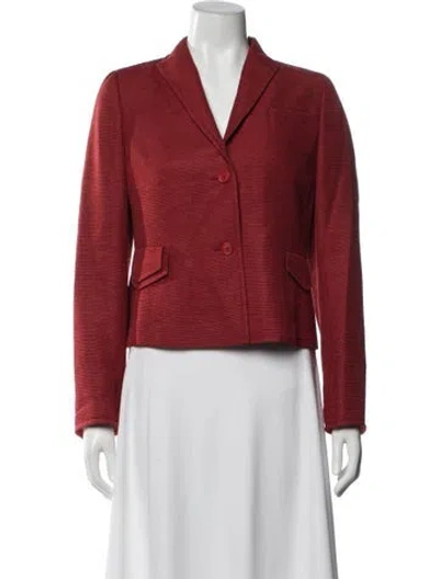 Pre-owned Akris Punto Silk Blazer In Red