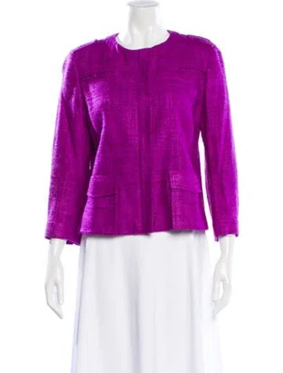 Pre-owned Akris Punto Silk Evening Jacket In Purple