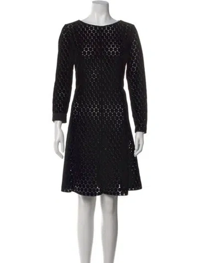 Pre-owned Akris Punto Silk Knee-length Dress In Black