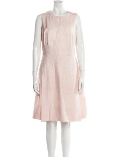 Pre-owned Akris Punto Silk Knee-length Dress In Pink