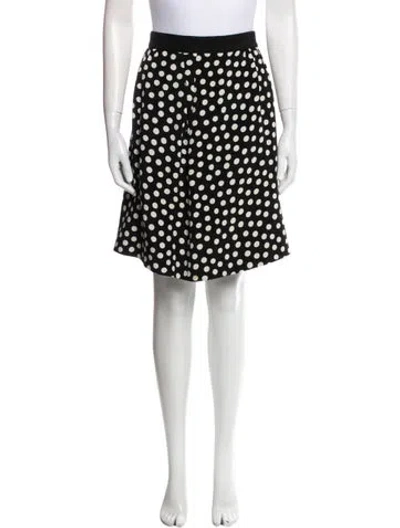 Pre-owned Akris Punto Silk Knee-length Skirt In Black