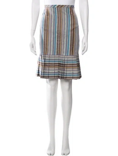 Pre-owned Akris Punto Silk Knee-length Skirt In Brown