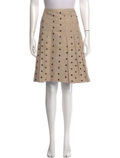 Pre-owned Akris Punto Silk Knee-length Skirt In Neutral
