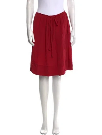 Pre-owned Akris Punto Silk Knee-length Skirt In Red