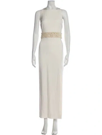 Pre-owned Akris Punto Silk Long Dress In Neutral