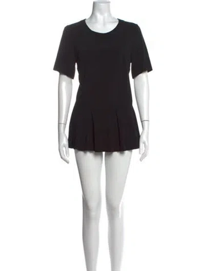 Pre-owned Akris Punto Silk Mini Dress In Black