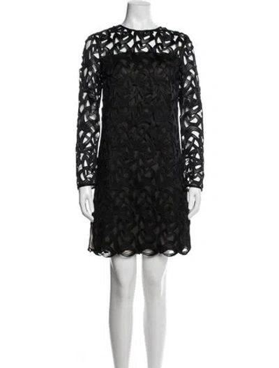 Pre-owned Akris Punto Silk Mini Dress In Blue
