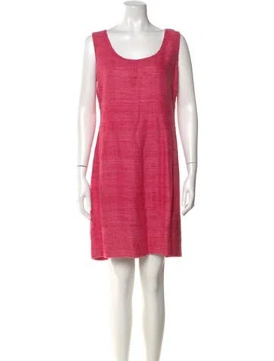 Pre-owned Akris Punto Silk Mini Dress In Pink