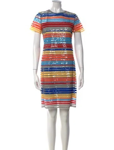 Pre-owned Akris Punto Silk Mini Dress W/ Tags In Neutrals