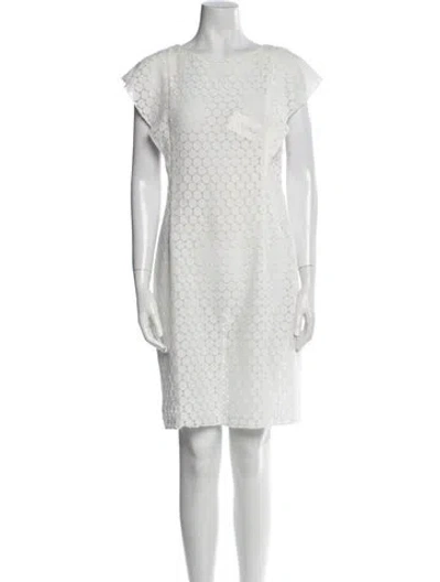 Pre-owned Akris Punto Silk Mini Dress In White