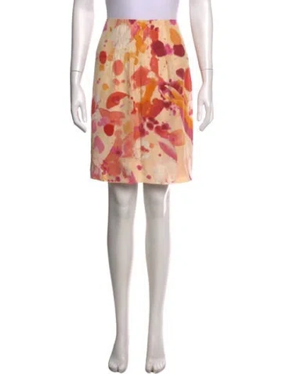 Pre-owned Akris Punto Silk Mini Skirt In Neutrals