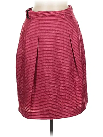 Pre-owned Akris Punto Silk Skirt In Burgundy