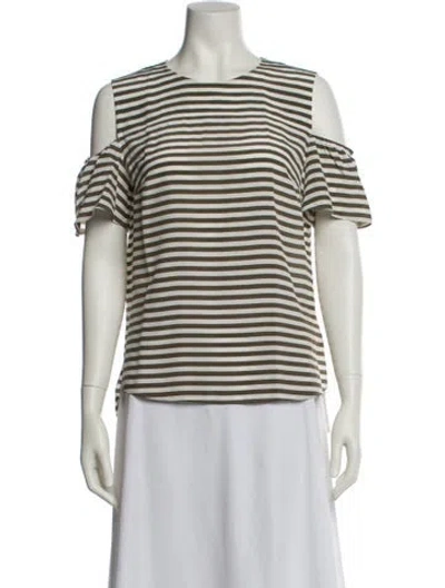 Pre-owned Akris Punto Silk Striped T-shirt In Multi