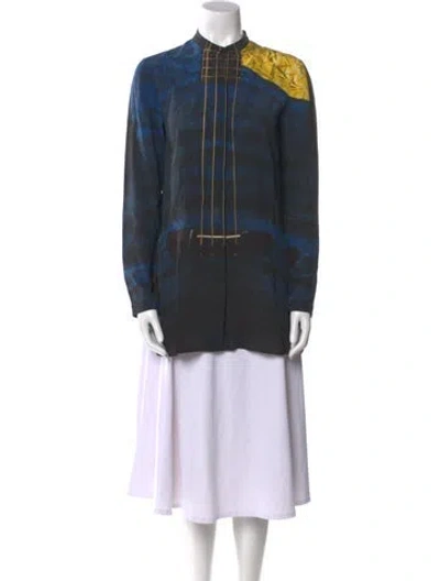 Pre-owned Akris Punto Silk Tunic In Multi