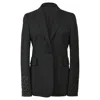 Akris Punto Single-breasted Beaded Cuff Blazer In Black Wool In Black