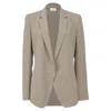 Akris Punto Single-breasted Blazer In Beige Viscose In Beige
