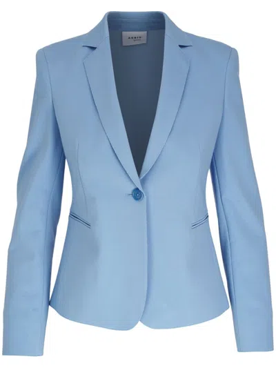 Akris Punto Single-breasted Tailored Blazer In Blue