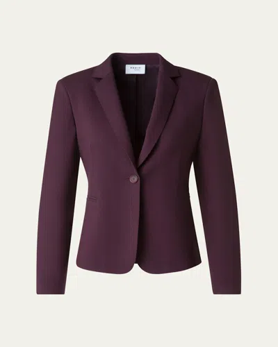 Akris Punto Single-button Viscose Jersey Jacket In Purple