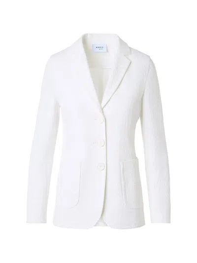 Akris Punto Single-breasted Textured Blazer In White
