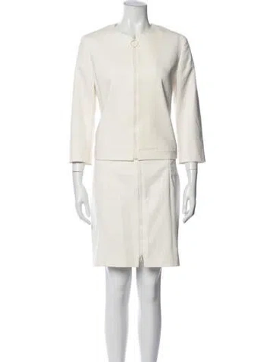 Pre-owned Akris Punto Skirt Set In Neutrals