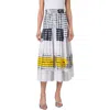 Akris Punto Polka-dot Print Cotton Skirt In Cream-tin-yellow