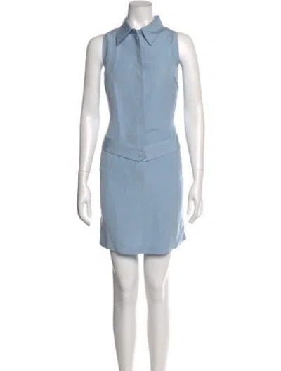 Pre-owned Akris Punto Sleeveless Blouse In Blue