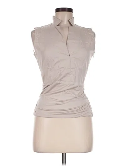 Pre-owned Akris Punto Sleeveless Blouse In Tan
