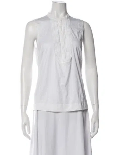 Pre-owned Akris Punto Sleeveless Blouse In White