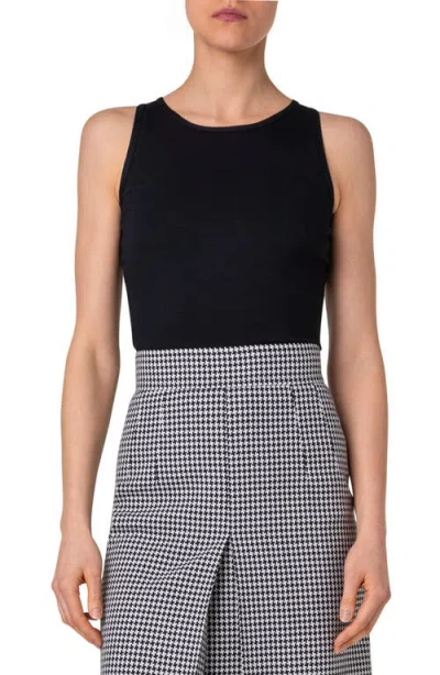 Akris Punto Sleeveless Knit Top In Black