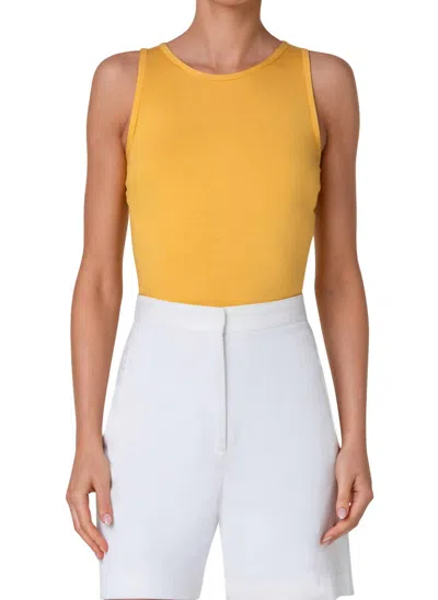 Akris Punto Sleeveless Modal Stretch Top In Sun In Orange
