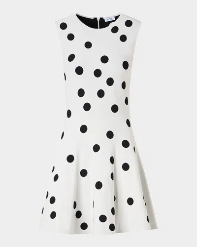 Akris Punto Sleeveless Polka Dot Knit Mini Swing Dress