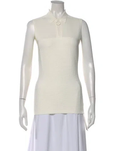 Pre-owned Akris Punto Sleeveless Polo In Neutral