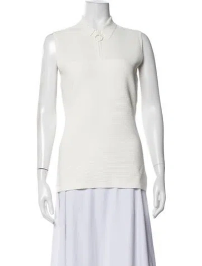 Pre-owned Akris Punto Sleeveless Polo In Neutrals