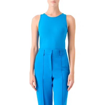 Akris Punto Sleeveless Stretch Modal Top In Blue