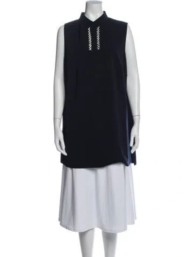 Pre-owned Akris Punto Sleeveless Top In Blue