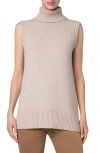 AKRIS PUNTO AKRIS PUNTO SLEEVELESS WOOL & CASHMERE TURTLENECK TUNIC SWEATER