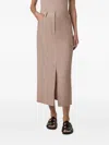 Akris Punto Slit-detail Midi Skirt In Neutrals
