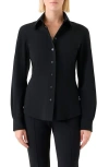 Akris Punto Signature Viscose Jersey Slim Shirt In Black