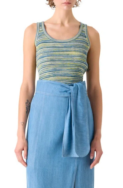 Akris Punto Space Dye Merino Wool Sweater Tank In Blue