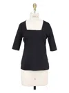 Akris Punto Square-neck Blouse In Black