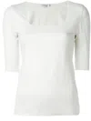 Akris Punto Square Neck Top In White